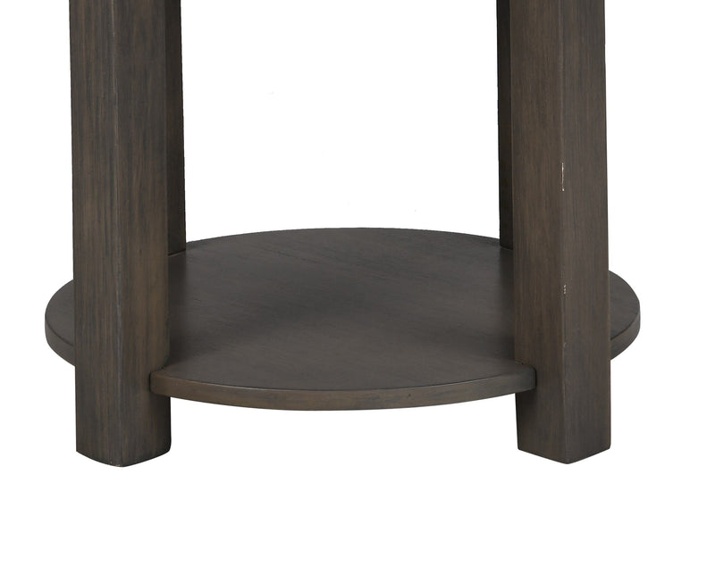 Jonah - 20" MDF End Table With USB Ports - Light Brown