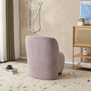 Modern Low Back Accent Upholstered Armless Living Room Chairs, Round Feet