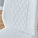 Modern Dining Chairs With Padded Seat, Metal Legs