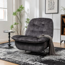 Modern Swivel Gliding Recliner Chair With Rocking Function And Phone Holder, Large Comfortable