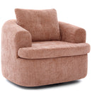 Modern Swivel Barrel Chair With Dual-Layer Cushion