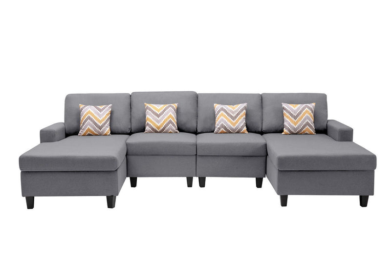 Nolan - 4 Piece Reversible Sectional Sofa Chaise With Interchangeable Legs