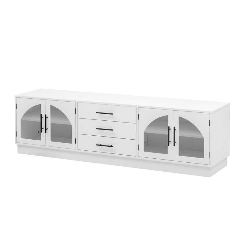 Modern Minimalist TV Stand For TVs Up To 75" With Adjustable Shelves