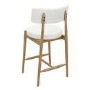 Mid Century Modern Counter Stools, Fabric Upholstered Chairs