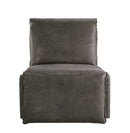 Metier - Recliner - Gray Top Grain Leather & Aluminum - Atlantic Fine Furniture Inc
