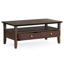 Acadian - Coffee Table With Drawer - Brown