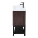 Modern Freestanding Bathroom Vanity With Ceramic Sink, Hot And Cold Faucet, Storage Cabinet & Open Shelf