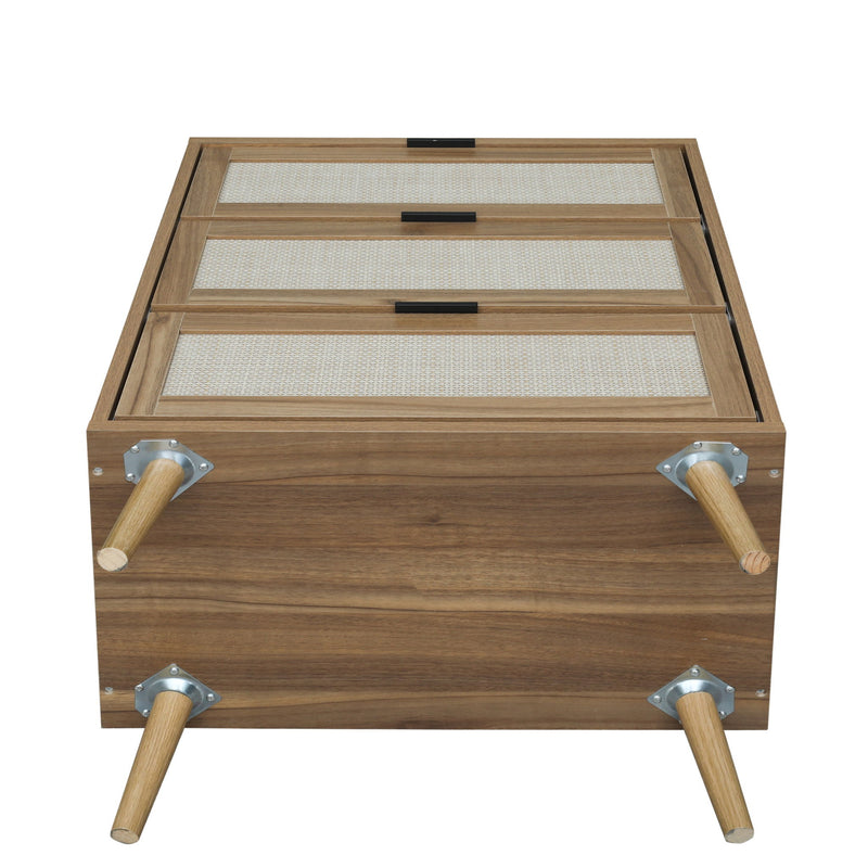 3 Drawer Cabinet, Suitable For Bedroom, Living Room, Study - Walnut