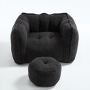 Soft Chenille Bean Bag Chair With High Resilient Foam