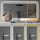 LED Bathroom Mirror, Anti Explosion Glass, Rust Resistant, Anti Fog, Tri Color