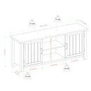 Classic Grooved Door TV Stand For Tvs Up To 65"