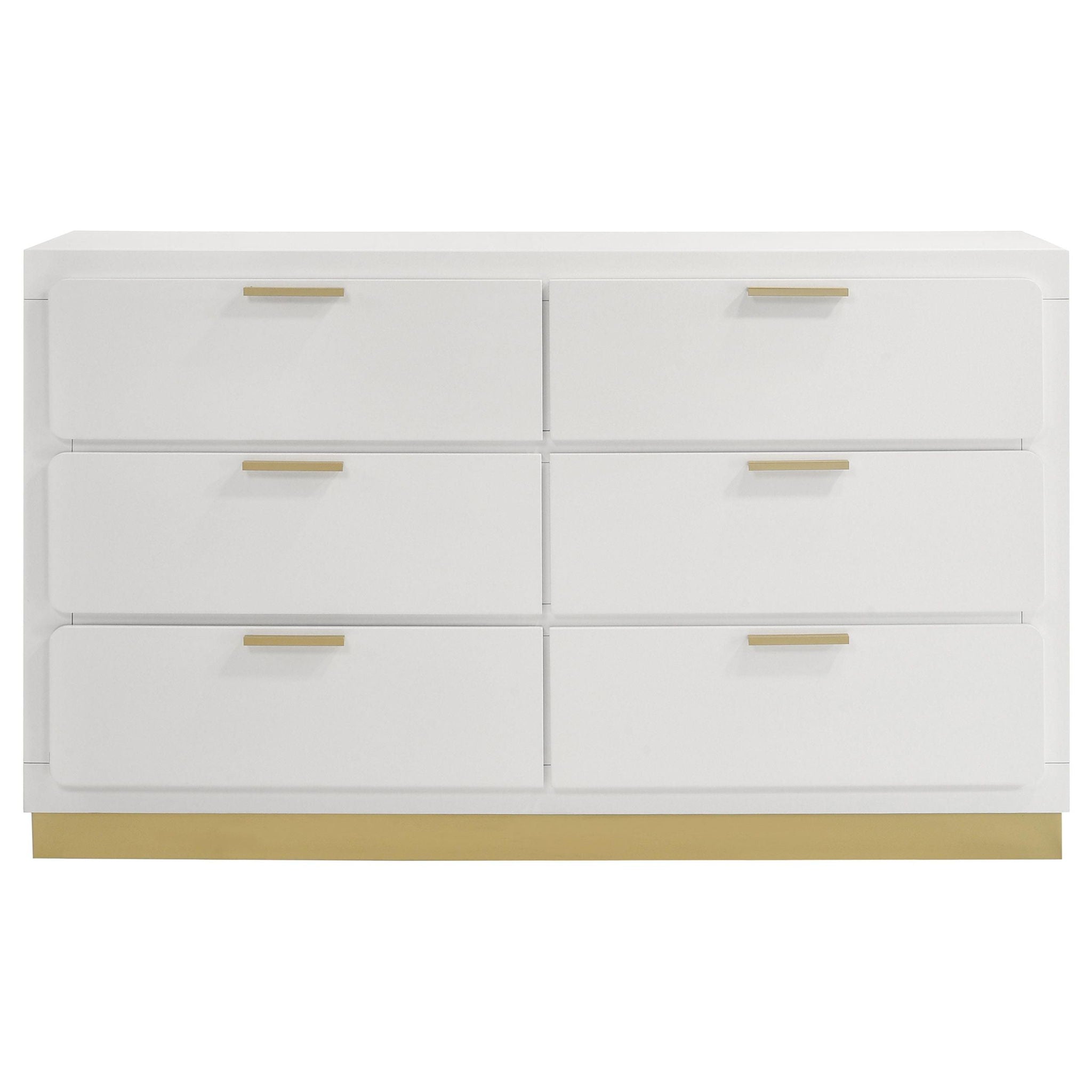 Caraway 6-drawer Dresser White