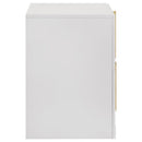 Ines - 2-Drawer Nightstand Bedside Table - White High Gloss