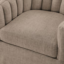 Solitude - Skirted Swivel Accent Chair With Hemp Like