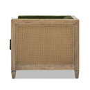 Georgia - Cane Tuxedo Armchair - Olive Green