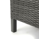 Outdoor Rattan Dining Chair With Straight Legs And Sloped Arms