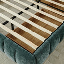 Modern Platform Bed Frame With Thick Chenille Fabric