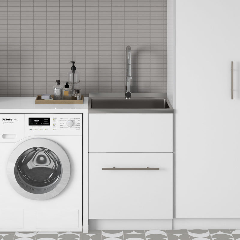 Metro - Laundry Cabinet & Faucet And Stainless Steel Sink