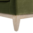 Pasadena - Wide Modern Farmhouse Accent Arm Chair - Olive Green