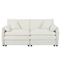 Modern Oversized Chenille Loveseat Sofa With Deep Seat And Diy Combination