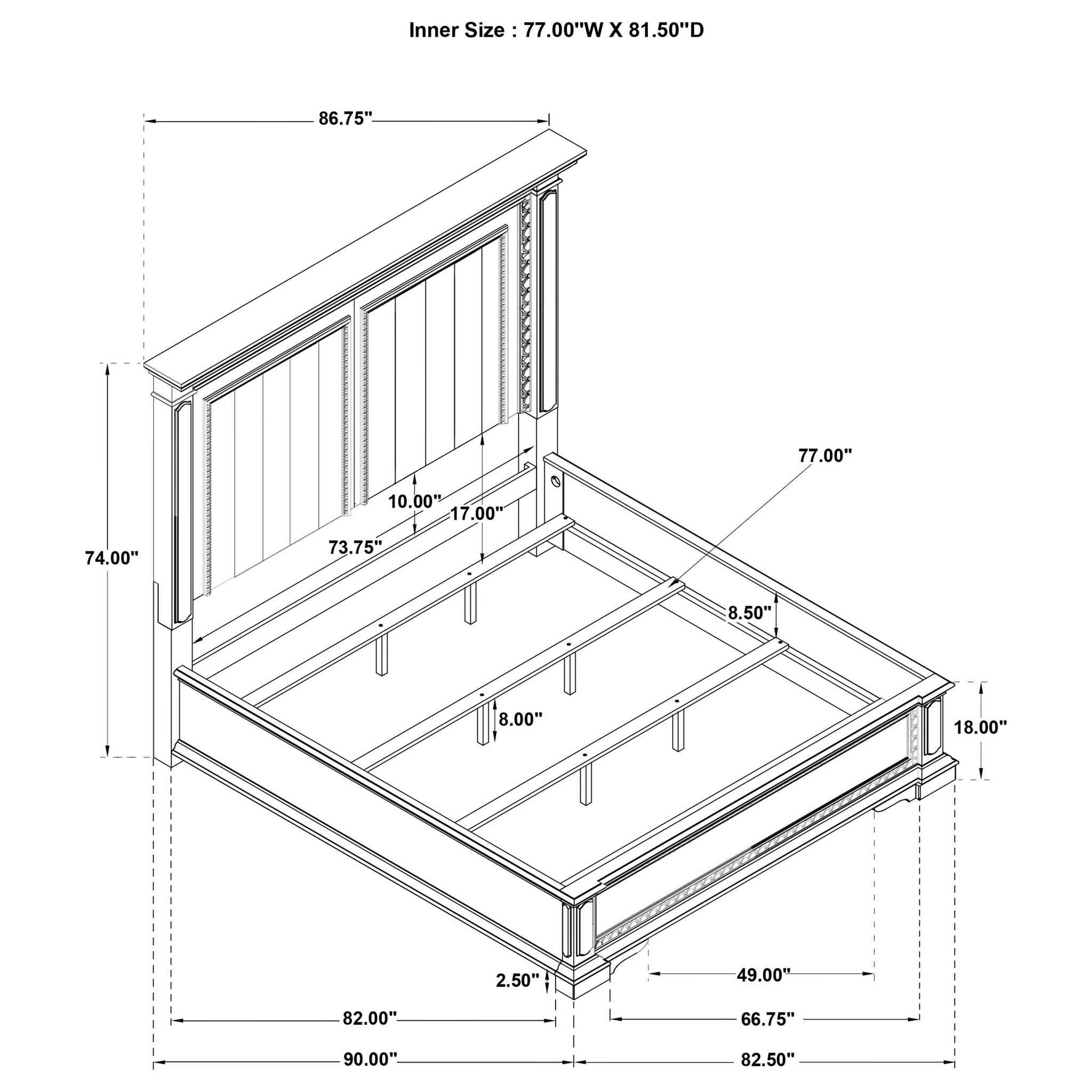 McKinney 4-piece Eastern King Bedroom Set Vintage White