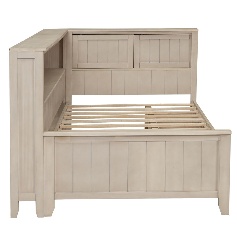 Daybed With Storage Shelves And 3 Drawers