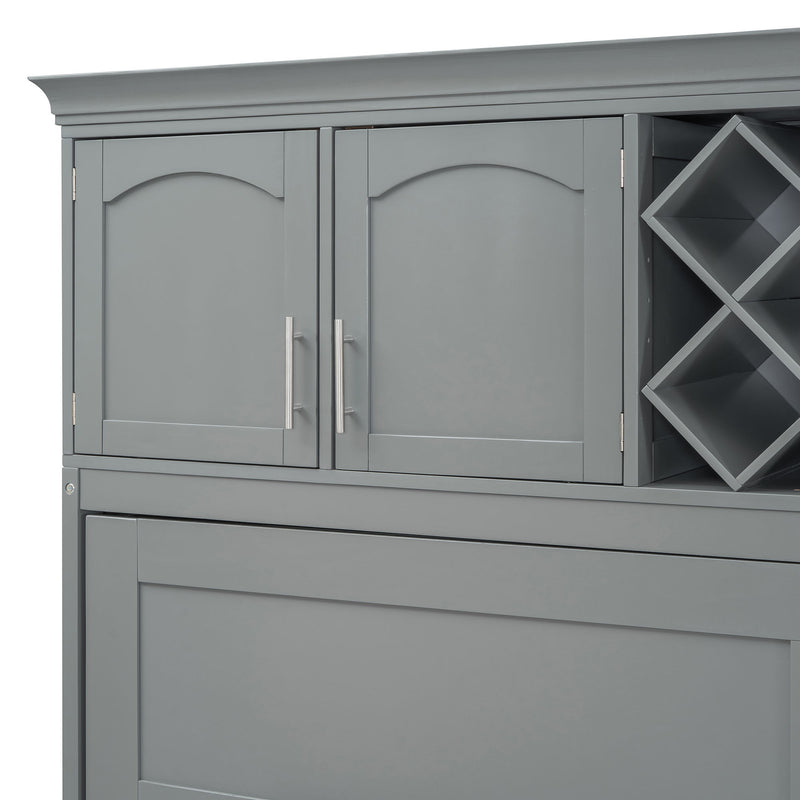 Murphy Wall Bed With Top Cabinets & Wine Rack