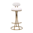 Round Print Bar Stools Upholstered Chairs For Kitchen (Set of 2)