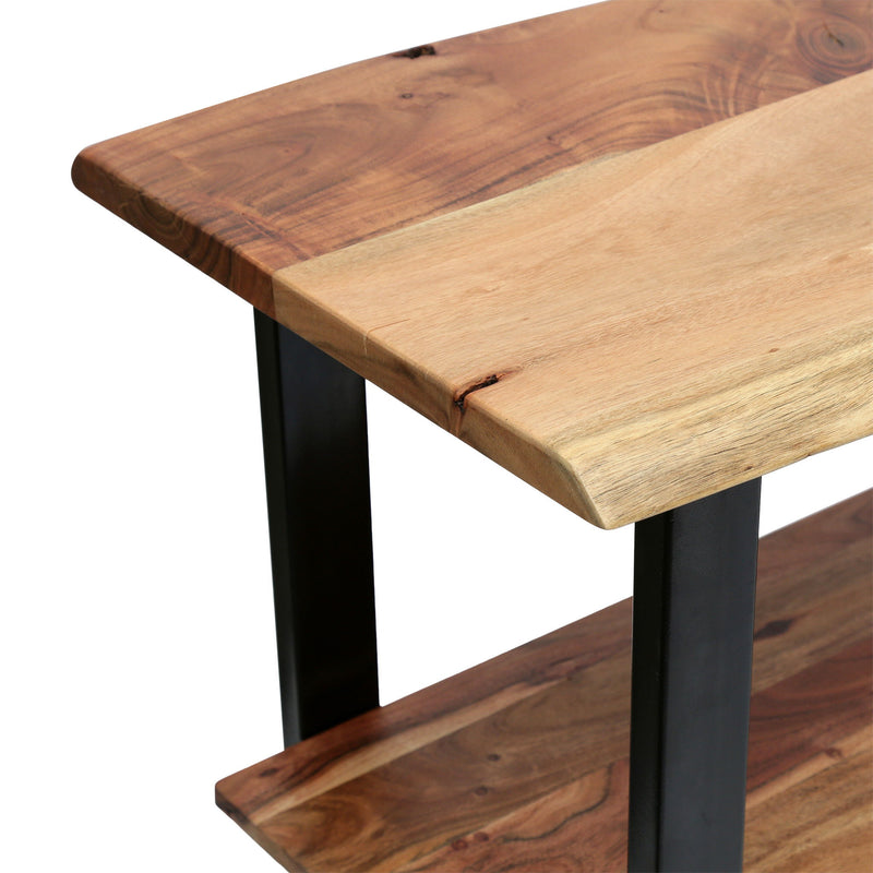 Industrial Media Console Table - Natural