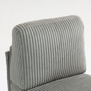 Single Couch Modular Armless Accent Chair With Back Cushion