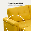 Lucca - Linen Reversible Sleeper Sectional Sofa With Storage Chaise