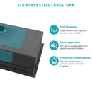 30" Single Bowl Kitchen Sink With Smart LED Faucet