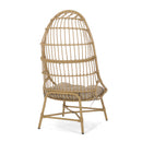 Outdoor Accent Chair With Basket Shape - Light Brown