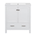 Bathroom Vanity With Single Sink, Combo Cabinet Undermount Sink, Bathroom Storage Cabinet With Two Doors And A Drawer, Soft Closing, Multifunctional Storage, Solid Wood Frame