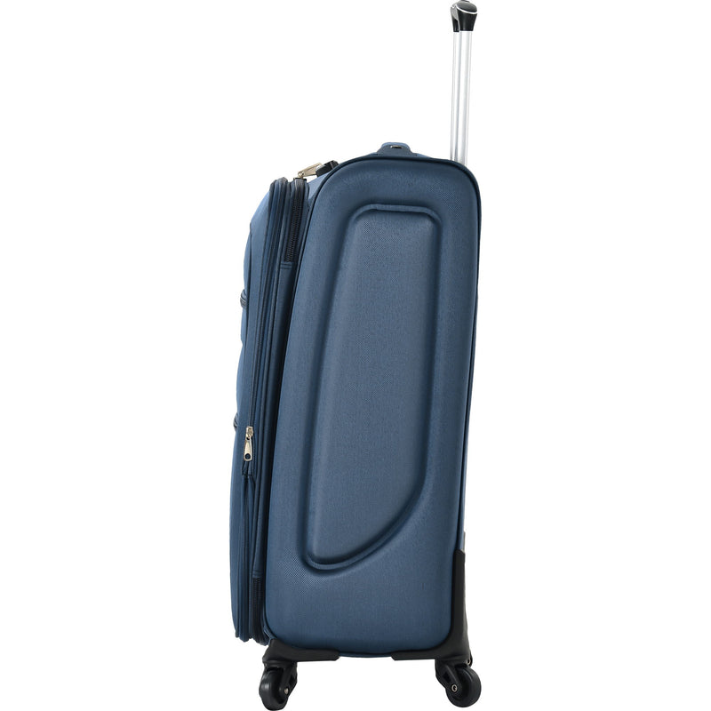 Softside Luggage Expandable 3 Piece Set Suitcase Upright Spinner Softshell Lightweight Luggage Travel Set - Dark Blue