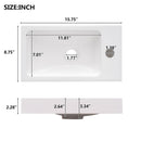 15.75" Bathroom Vanity With Reversible Resin Sink And Cabinet - Wood