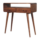 Solid Wood Curved Console Table