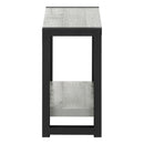 Accent Side Table, Narrow, Small, 2 Tier, Contemporary And Modern