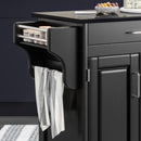 Create-A-Cart - 4 Doors Kitchen Cart - Black Granite Top