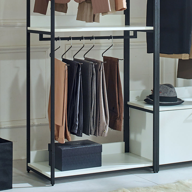 Fiona - Freestanding Walk In Closet System With Metal Frame Melamine - White