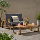 Paloma - Contemporary Loveseat And Coffee Table Set With Weather Resistant Cushions
