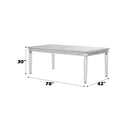Varian - Dining Table (78"L) - Mirrored & Antique Platinum