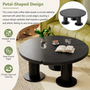 Round Petal Shaped Coffee Table With 3 Thick Legs