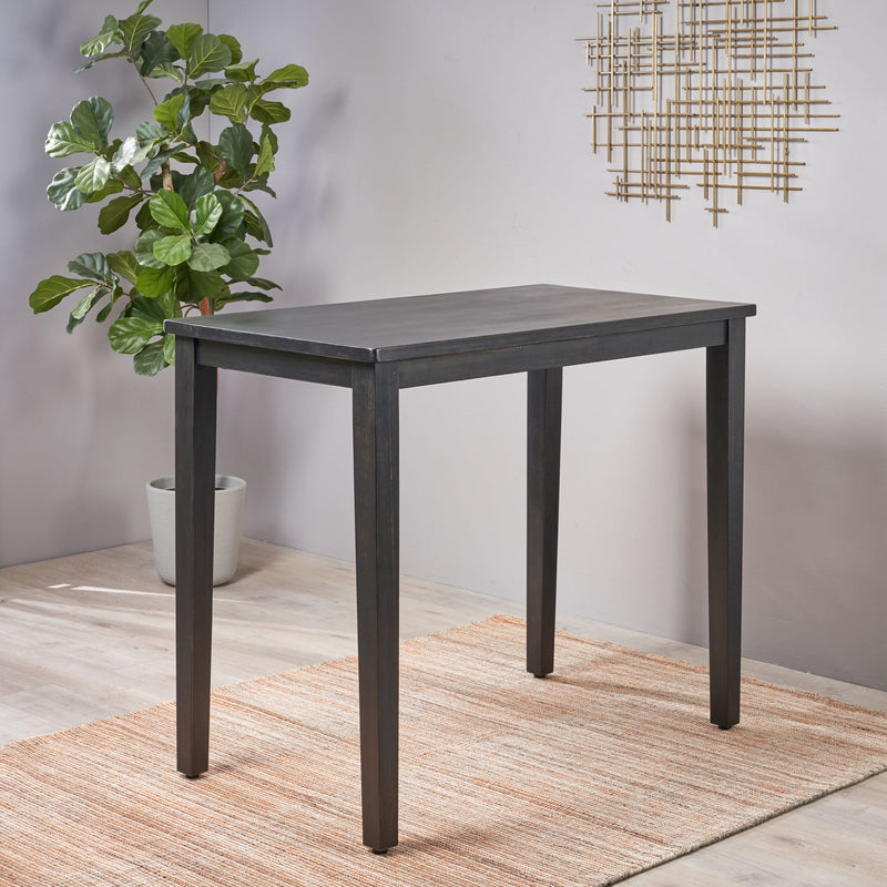 Bar Table With Tapered Legs - Gray