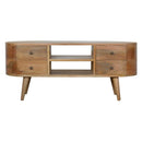 Rounded Entertainment Unit - Oak