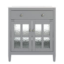 Bathroom Vanity With Ceramic Sink, Adjustable Shelf & Tip Out Tray