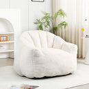 Beanbag Chair, Beanbag Sofa Chair With Armrests Stuffed High Density Foam