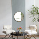 Round Mirror, Circle Mirror With Iron Frame For Living Room Bedroom Vanity Entryway, Hallway