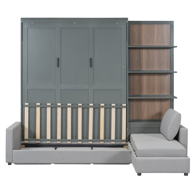 Murphy Bed With Sofa And Shelves