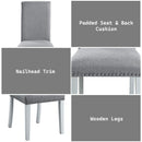 Lanton - Side Chair (Set of 2) - Gray Linen & Antique White